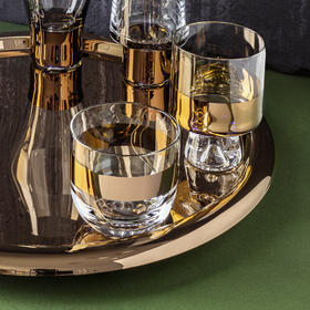 【Tom Dixon】TANK铜圈装饰球底玻璃杯套装(2件装)(食品接触用)