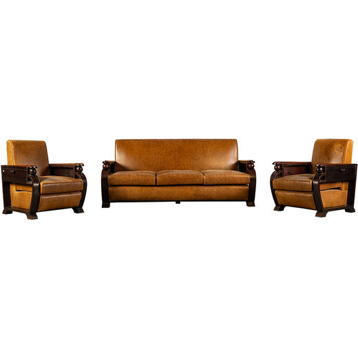 民国	红木海派软包沙发成套（一套三件） 商品图5