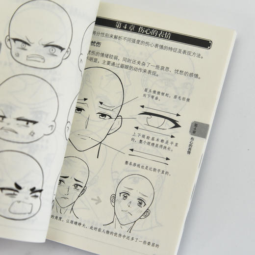 表情 漫画教程口袋书 二次元动漫插画教程书基础小白自学 发型素材临摹练习口袋本 商品图3