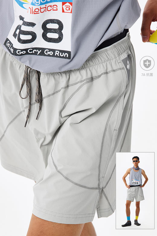 CryingCenter 撞色乱线速干抗菌运动骑行训练短裤 哭喊中心 商品图4