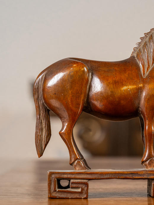 清	黄杨木雕立马摆件 商品图3