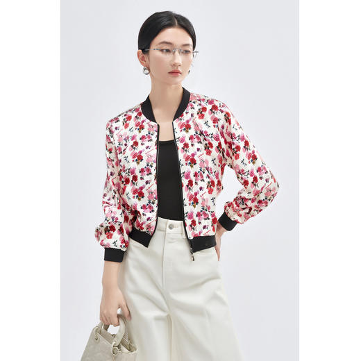 剩S/M 米思阳2025春季新品甜美棒球短外套时尚印花外套3844 商品图1