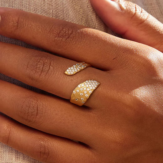 在途4周到｜Agapee-RHÉA-开口 白宝石 戒指［法国设计师］ 商品图0