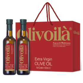 欧丽薇兰特级初榨橄榄油红标500ML*2礼盒
