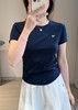 MIU感蝴蝶结刺绣正肩短袖修身显瘦T恤 商品缩略图10