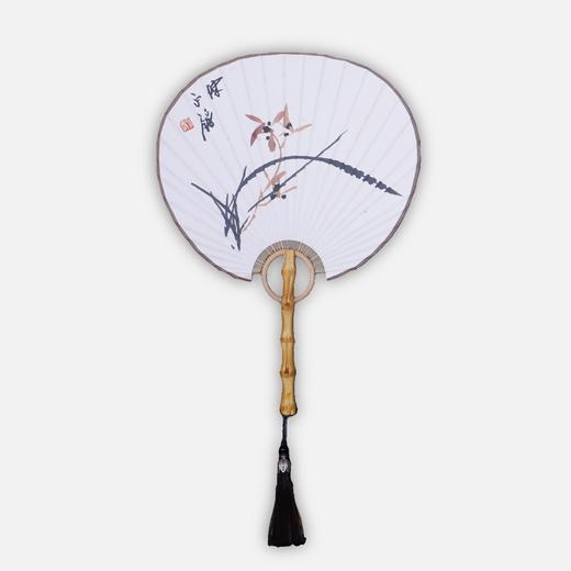 陈永锵《兰花》国画原作20CM*25CM 手绘宣纸团扇花鸟作品 商品图0