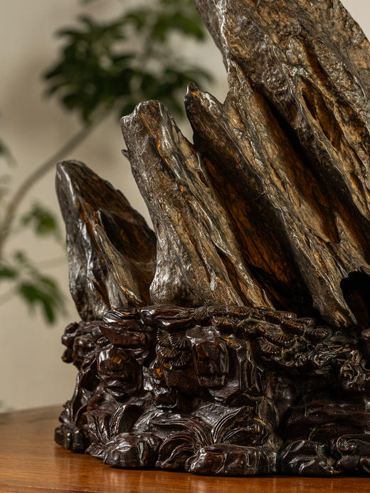 清	灵璧石文房赏石（红木座） 商品图4