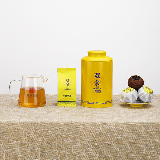【礼藏天韵 福泽岁长】云鼎皇罐 双余·二黄柑布朗普洱生茶 2小罐 共300g 礼盒装（核心产区） 商品图3