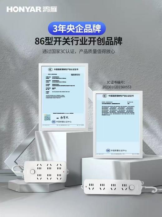 【ZK】鸿雁 10米插排 商品图1