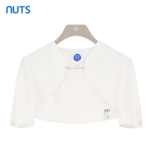 NUTS夏季新款设计感小众黑白撞色优雅短袖连衣裙套装女421102259 商品图4