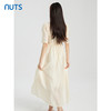 NUTS夏季新款优雅气质V领高腰显瘦大摆短袖连衣裙女428103412 商品缩略图4