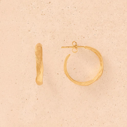 北京仓｜Agapee-ZÉPHIR-不规则 锤纹 耳环［法国设计师］ 商品图1