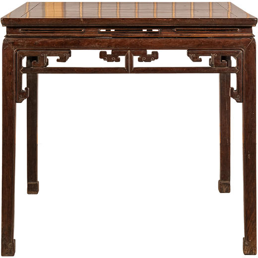 清	红木束腰马蹄腿攒接拐子纹八仙桌 商品图5