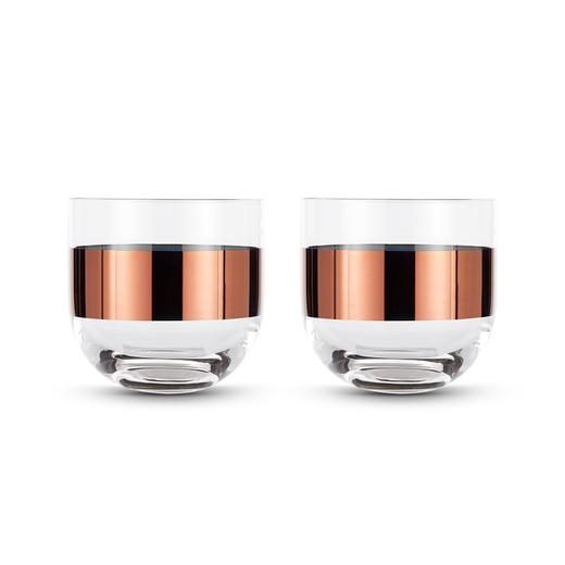 【Tom Dixon】TANK铜圈装饰威士忌酒杯套装(2件装)(食品接触用) 商品图1
