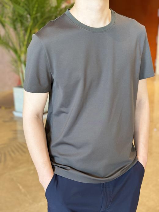 王炸高品质男士罗蒙桑蚕丝净版圆领T恤 商品图5