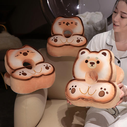 自然醒黄油饼干冰豆豆双面午睡枕办公室午休神器小学生趴睡枕桌上趴枕抱QYL 商品图9