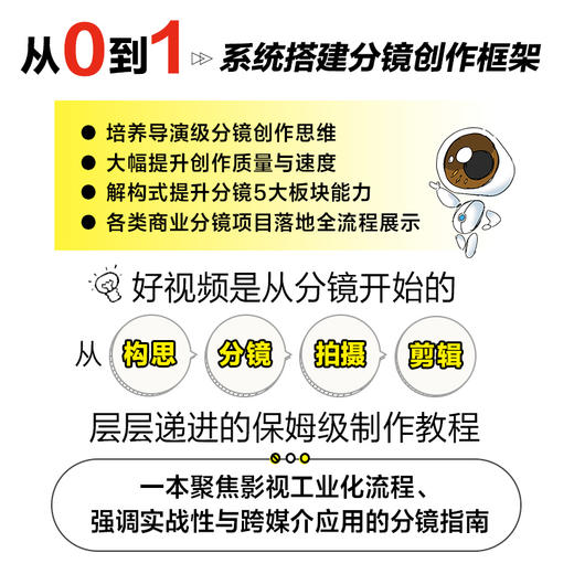 分镜创作从想法到落地 分镜剧本视频小说创作剪辑构思 导演分镜思维和运镜技巧 机位镜头衔接动态分镜武戏 商品图1