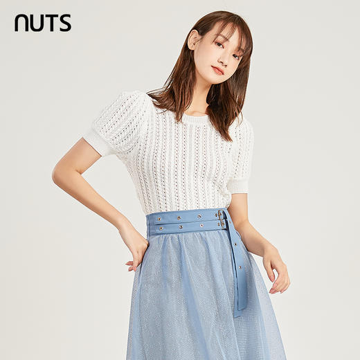 NUTS商场同款夏季时尚气质百搭设计感短款套头衫221052068 商品图4