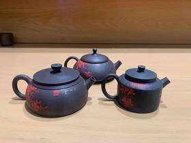 建陶红松红竹手磨壶