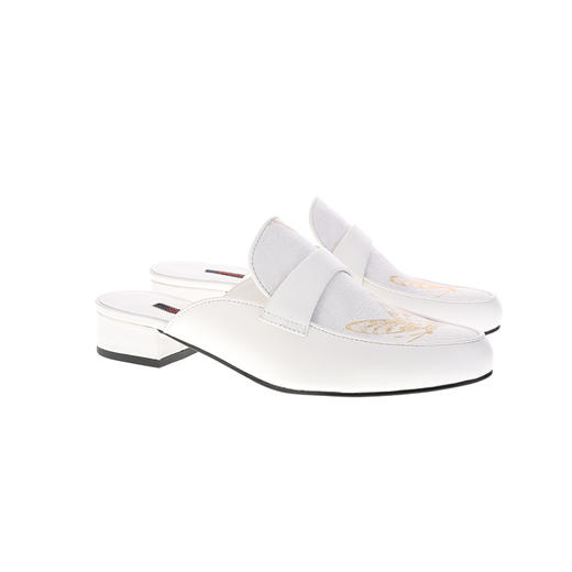 sheme非遗宋锦蝴蝶蜕变女式圆头粗跟优雅时尚穆勒鞋可定制 商品图9