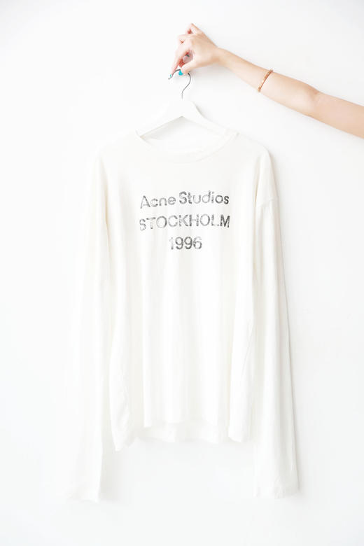 松弛感长袖tee，字母印花设计。做旧复古水洗情侣宽松长袖C071460 商品图13