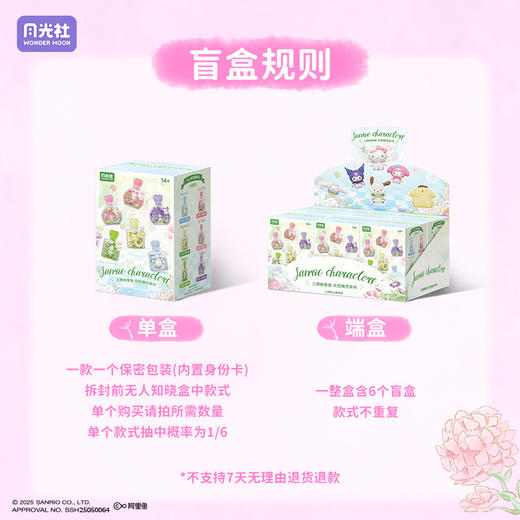 月光社三丽鸥花恋精灵香水瓶积木盲盒hellokitty库洛米美乐蒂玉桂狗礼物 商品图3
