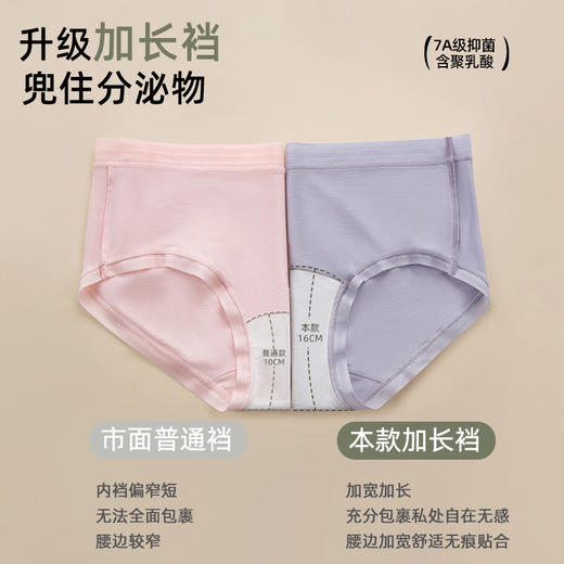 赏茜女士莫代尔中腰收腹内裤|聚乳酸+16cm加长底裆，舒适不勒 商品图6