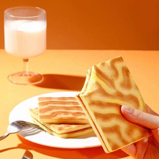 山羊叔叔虎皮蛋糕 410g*2袋 （1袋约10小包）层层叠叠 65% 全蛋黄含量，蛋香浓郁，口感醇厚，制作过程不加一滴水，独立包装 商品图4