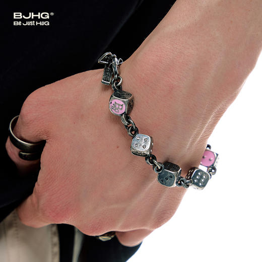BJHG不计后果2025新款筛子手链男潮牌嘻哈街头冷珐琅趣味情侣手饰 商品图0
