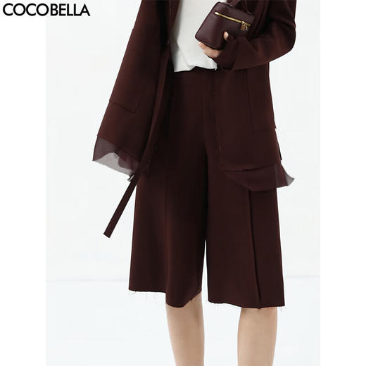 【限时秒杀】COCOBELLA设计感立体裤线五分西裤女百慕大短裤休闲裤SO7003 商品图0