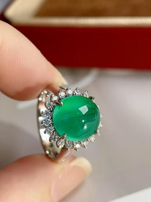 5.6克拉素面祖母绿戒指 商品图1