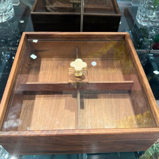 龙福胡桃木方形零食干果盘 （约26*26*9cm）胡桃木圆形零食干果盘 （约28*28*9cm） 商品图2