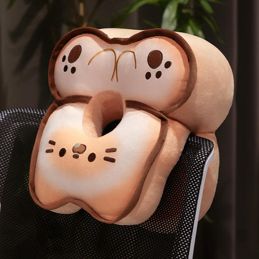 自然醒黄油饼干冰豆豆双面午睡枕办公室午休神器小学生趴睡枕桌上趴枕抱QYL 商品图11