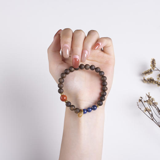 xy0446沉香+南红青金石手串 商品图6