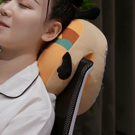 自然醒美食派对趣味冰豆豆双面午睡枕成人办公室午休抱枕小学生教室专用趴桌神器QYL 商品图12