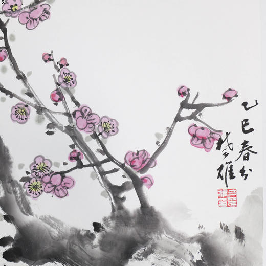 方楚雄陈永锵合作画《春闹》国画原作69CM*138CM手绘宣纸花鸟作品 商品图3
