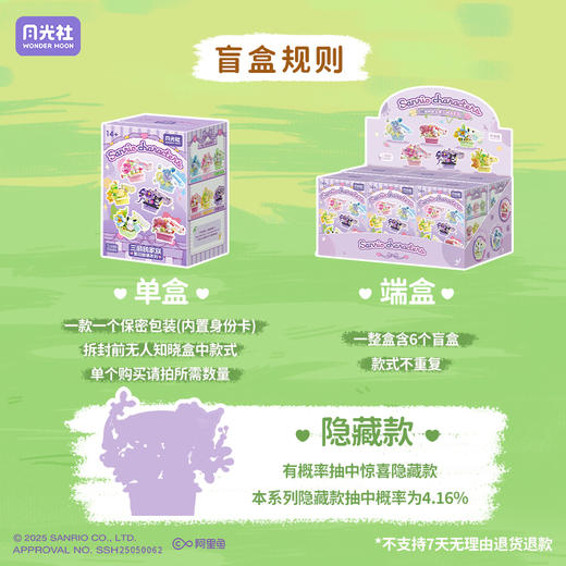月光社三丽鸥繁花密语积木盲盒hellokitty库洛米美乐蒂玉桂狗生日礼物 商品图3