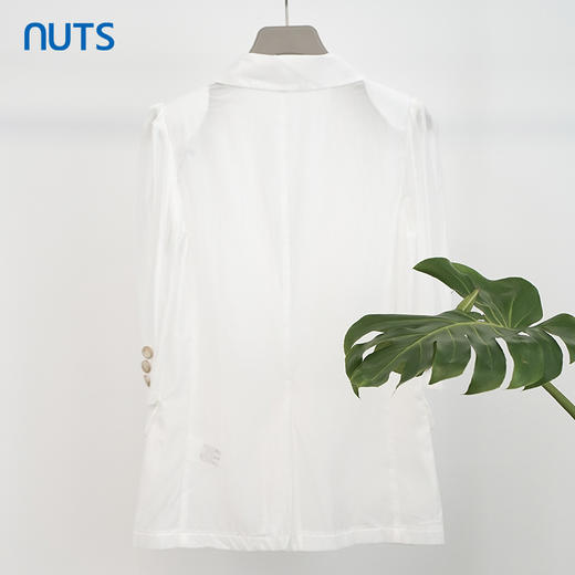 NUTS商场同款夏季白色简约通勤OL职场休闲西装外套221048278B 商品图1