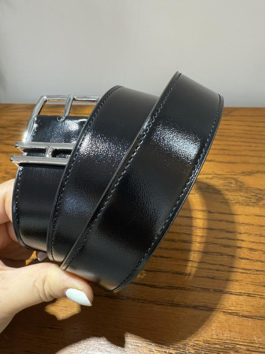 714-3 高端男士入 大马 Nathan 32 正方形针扣 双面用 纯色皮带腰带 商品图1