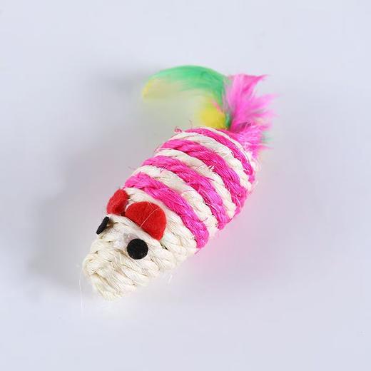 宠物玩具剑麻彩色老鼠 商品图0