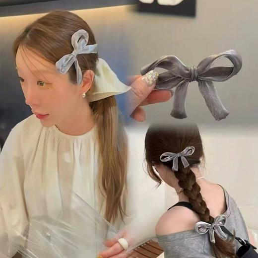 【甜美蝴蝶结发夹】侧边发型搭子，百搭简约有型白看不腻，不易滑落，发卡鸭嘴夹2025新款侧边夹刘海夹碎发夹气质发饰QQ 商品图1