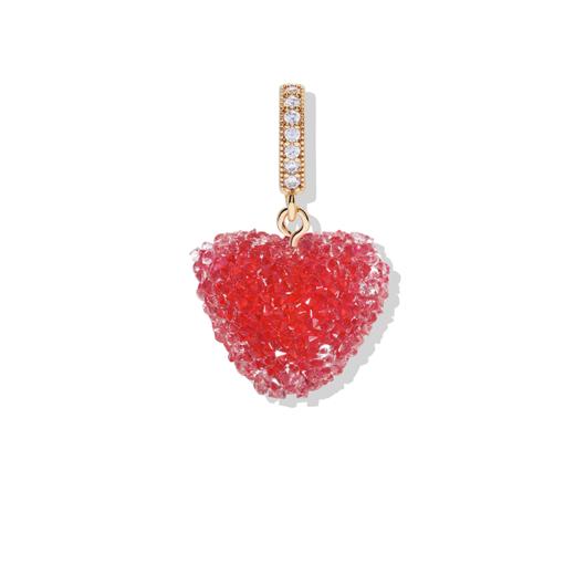 订购4周到｜CRYSTAL HAZE-Jelly Heart-pave-胭脂红色爱心 吊坠［挪威设计师］ 商品图0
