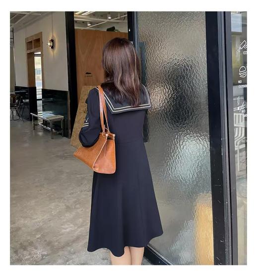 参与8折活动！ 超级福利【诗铭洛可】2026（短款/长款）XCA427连衣裙学院风海军领 商品图3