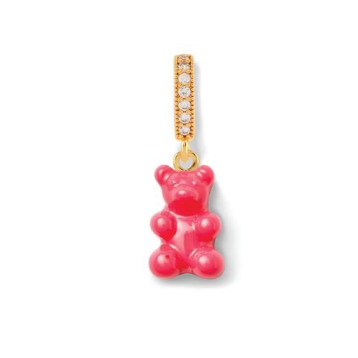 订购4周到｜CRYSTAL HAZE-Nostalgia Bear-pave-红色小熊 吊坠（金色环扣）［挪威设计师］ 商品图0