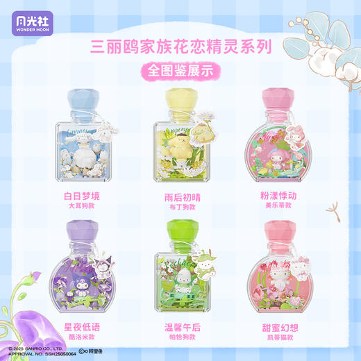 月光社三丽鸥花恋精灵香水瓶积木盲盒hellokitty库洛米美乐蒂玉桂狗礼物 商品图6