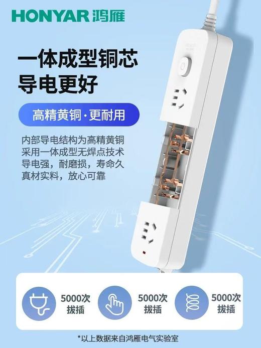 【ZK】鸿雁 10米插排 商品图0