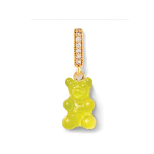 订购4周到｜CRYSTAL HAZE-Nostalgia Bear-pave-黄绿色小熊 吊坠（金色环扣）［挪威设计师］ 商品图0