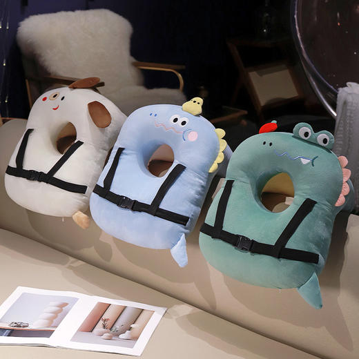 自然醒多巴胺动物仰睡枕办公室午休神器护颈靠枕睡觉抱枕趴睡枕QYL 商品图9