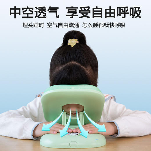 自然醒学生折叠款五档调节午睡枕冰丝夏凉卡通枕趴睡办公室便捷午睡神器QYL 商品图13