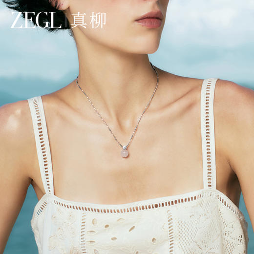 ZEGL水晶物语系列天然黄塔晶项链高级感轻奢小众鎏光梦境锁骨链女 商品图3